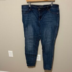 Maurices Dark Indigo Stretch Ankle Jeans